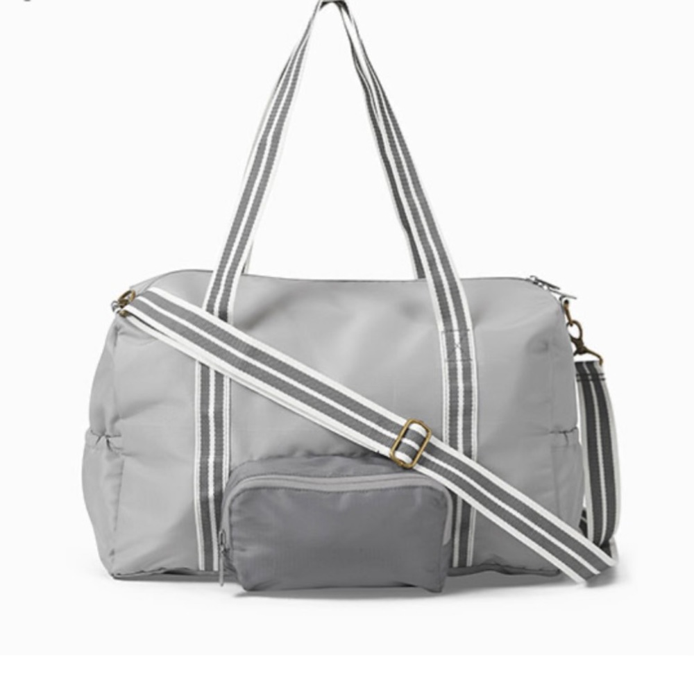 Thirty one Packaway Duffle Grey Colorblock retired color